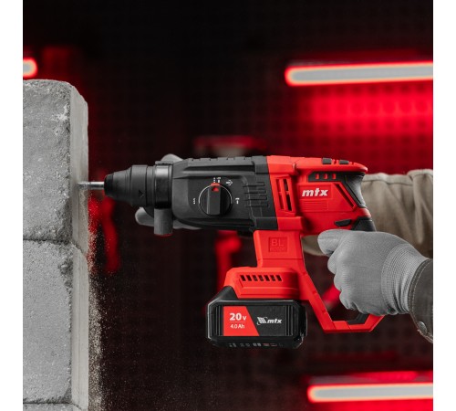 Перфоратор аккумуляторный бесщет. RHB-BL-20-26, 3 Дж, Li-Ion, 20 В// MTX