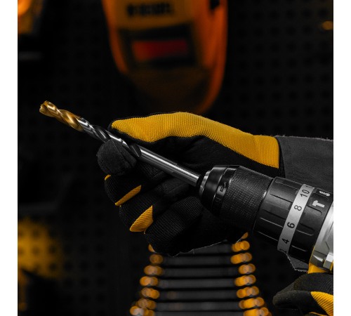 Сверло спиральное по металлу 10 x 133мм, Р6М5, Golden Tip, многогранная заточка Denzel