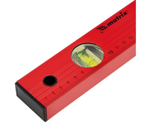 Уровень алюминиевый, 400 мм, 3 глазка, красный, линейка Matrix Уровень алюминиевый, 400 мм, 3 глазка, красный, линейка Matrix