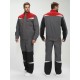 Костюм Строй-1 CH МВО (тк.Смесовая,280) брюки, т.серый/красный/черный