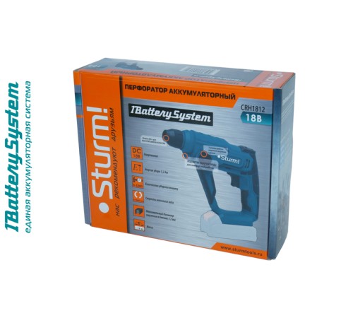 Аккумуляторный перфоратор Sturm! CRH1812 1BatterySystem Аккумуляторный перфоратор Sturm! CRH1812 1BatterySystem