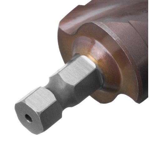 Сверло ступенчатое, 6-8-10-12-14-16-18-20-22-24-26-28-30мм, Р6М5К5, 6-гр. хвостовик Denzel