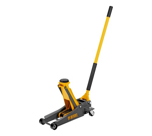 Домкрат гидравлический подкатной, 2,5 т, 85-430 мм, быстрый подъем, низкий подхват, проф. Denzel