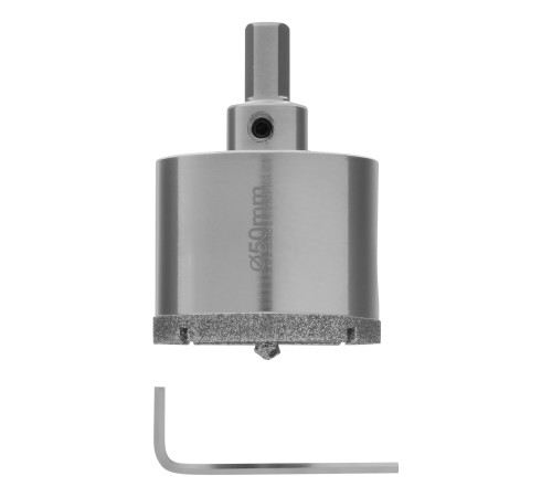 Сверло алмазное по керамограниту, 50 х 67 мм, трехгранный хвостовик Matrix