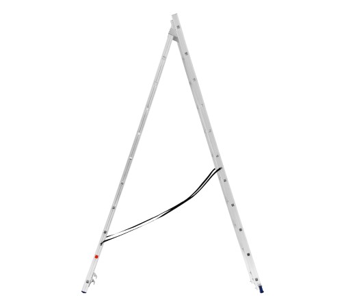 Лестница, 2 х 11 ступеней, алюминиевая, двухсекционная, Сибртех