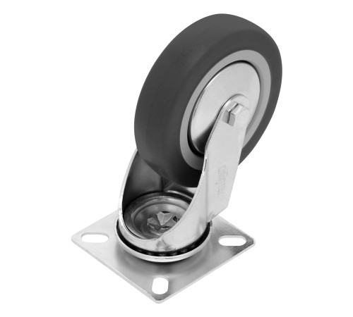 Колесо поворотное D 100 мм, крепление  платформенное Сибртех