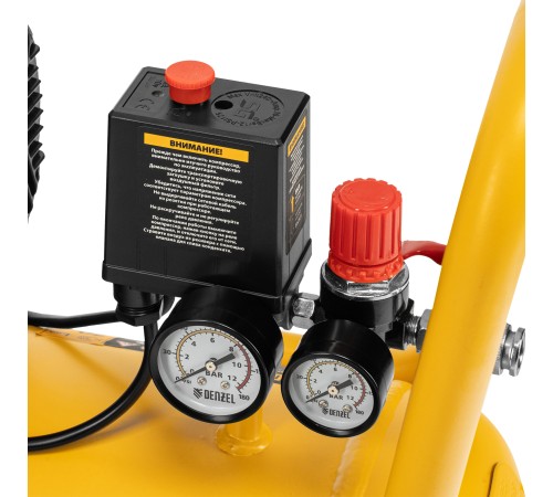 Компрессор безмасл. малошумный DLP-1500/50, 1,5 кВт,50 л, 2850 об/мин, 250 л/мин Denzel