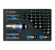 Набор вставок (бит) и ударная отвертка, ложемент, 43 предмета KING TONY 9-4143FRV