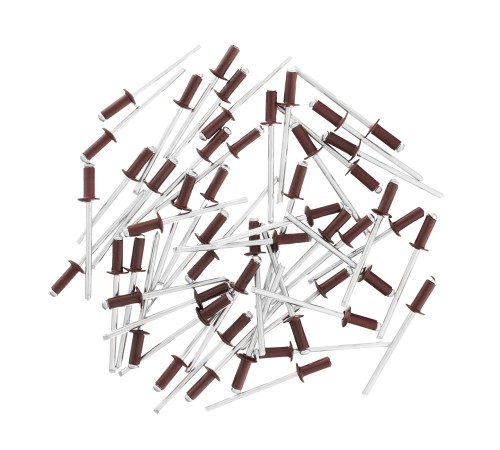 Заклепки 4.0 х 10 мм RAL 3005, красное вино, 50 шт Matrix