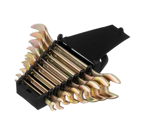 Набор ключей рожковых 6-22 мм, 8 шт, желтый цинк Сибртех