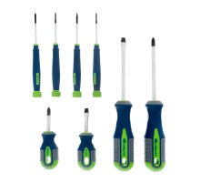 Набор отверток универсальный, CrV, трехкомпонентные рукоятки, 8 предметов Сибртех