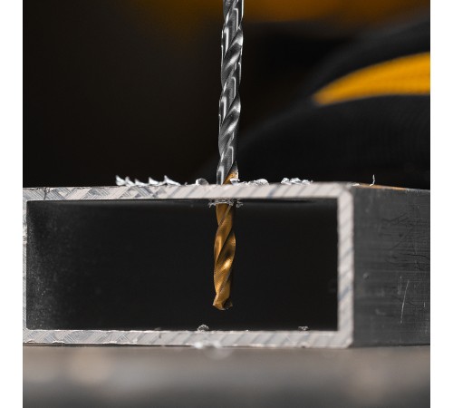 Сверло спиральное по металлу 4 х 119 мм, Р6М5, Golden Tip, удлиненное Denzel