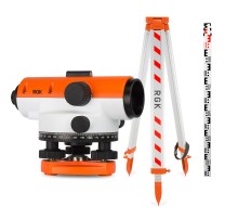 Комплект оптический нивелир RGK C-20 с поверкой + штатив S6-N + рейка AMO S3