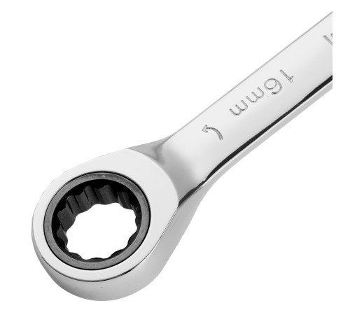 Ключ комбинированный, с трещеткой, 16 мм Denzel