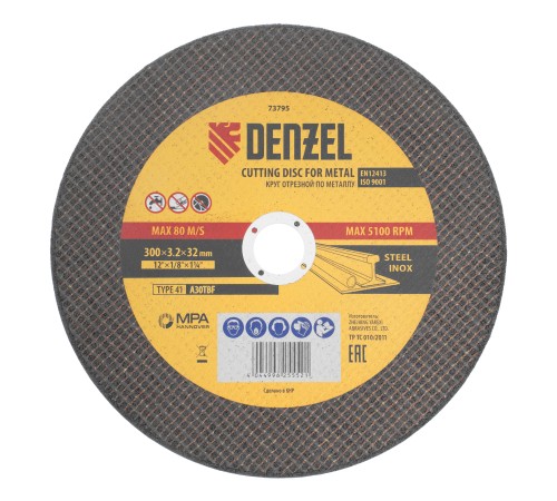 Круг отрезной по металлу, 300 х 3,2 х 32 мм, A30TBF// Denzel