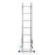 Лестница, 2 х 7 ступеней, алюминиевая, двухсекционная, Сибртех