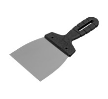 Шпательная лопатка из нержавеющей стали, 100 мм, пластмассовая ручка Сибртех Шпательная лопатка из нержавеющей стали, 100 мм, пластмассовая ручка Сибртех