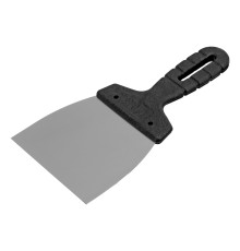 Шпательная лопатка из нержавеющей стали, 100 мм, пластмассовая ручка Сибртех