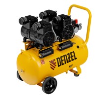 Компрессор безмасл. малошумный DLP -3000/50, 3 кВт, 2х1,5 кВт,50 л, 2850 об/мин,500 л/мин Denzel