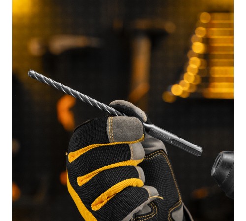 Бур по бетону, цельная крестовая пластина, 6x165 мм, SDS PLUS Denzel