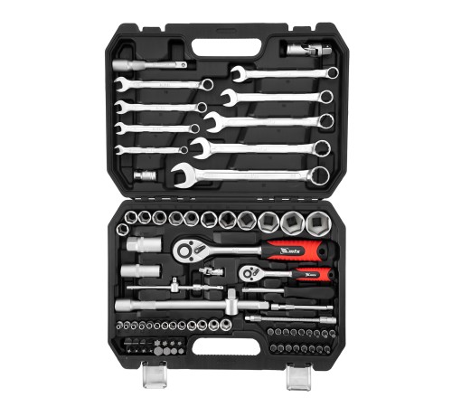 Набор инструментов, 1/2", 1/4", пластиковый кейс, 82 предмета MTX