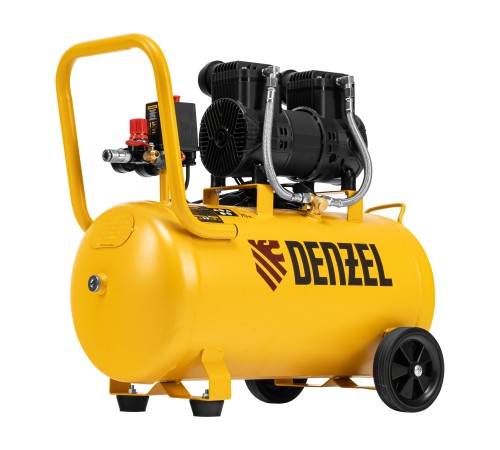 Компрессор безмасл. малошумный DLP-1500/50, 1,5 кВт,50 л, 2850 об/мин, 250 л/мин Denzel