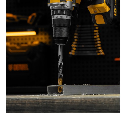 Сверло спиральное по металлу 12 x 151мм, Р6М5, Golden Tip, многогранная заточка Denzel