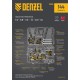Набор инструментов, 1/2", 1/4", 3/8", CrV, S2, пластиковый кейс, 144 предмета Denzel