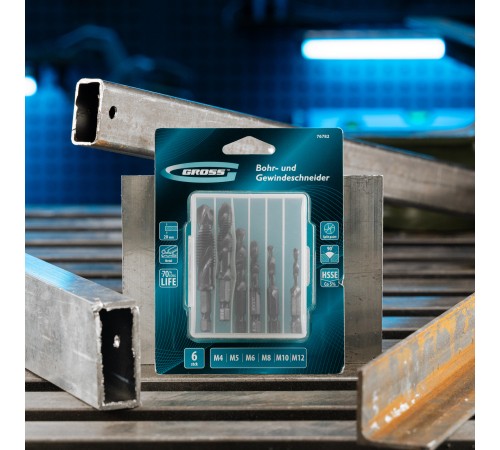 Набор сверл-метчиков, М4-М12, Co5% // Gross