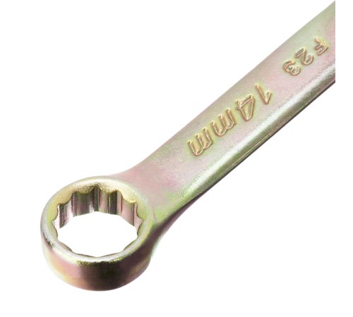 Ключ комбинированный, 14 мм, желтый цинк Сибртех