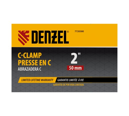 Струбцина G-образная, 2", 50 мм// Denzel