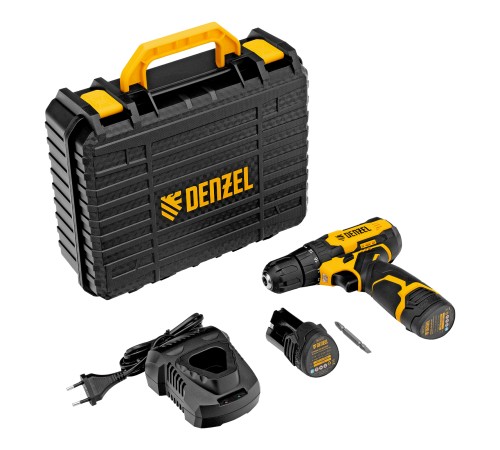 Дрель-шуруповерт аккумуляторная CDQ-12, Li-Ion, 12 В Denzel