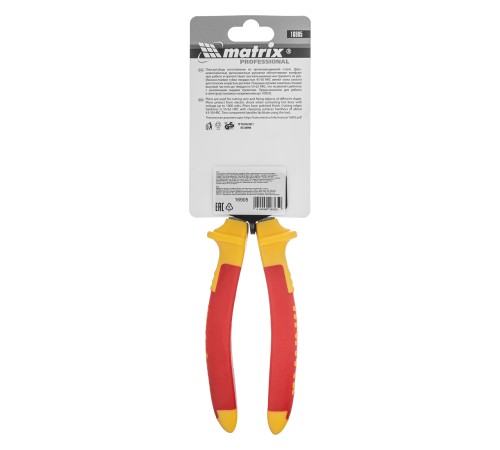 Плоскогубцы комбинированные Insulated, 200 мм, двухкомпонентные рукоятки Matrix Professional Плоскогубцы комбинированные Insulated, 200 мм, двухкомпонентные рукоятки Matrix Professional