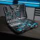 Набор инструментов 115 предметов, 120 зубьев, CrV, 1/4
