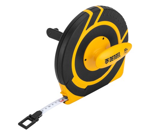 Рулетка геодезическая 50 м х 15 мм, закрытый корпус, фиберглассовая лента Denzel Рулетка геодезическая 50 м х 15 мм, закрытый корпус, фиберглассовая лента Denzel