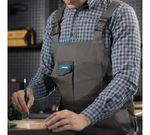 Полукомбинезон, 97% хлопок, 3% спандекс, XXXL Gross