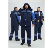Костюм зимний Фаворит Ультра (тк.Смесовая,210) пк, т.синий/васильковый/лимонный Костюм зимний Фаворит Ультра (тк.Смесовая,210) пк, т.синий/васильковый/лимонный