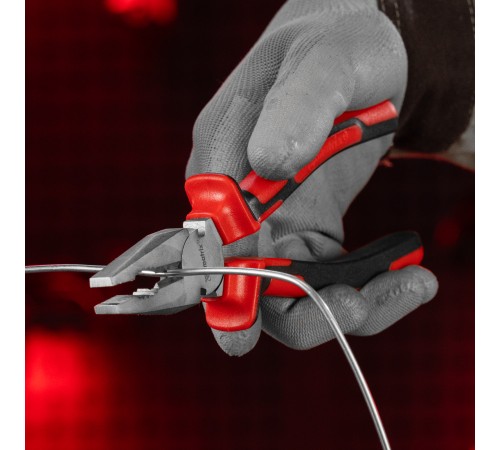 Плоскогубцы Nickel, 180 мм, никелированные, двухкомпонентные рукоятки Matrix