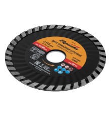 Диск алмазный, отрезной Turbo, 115 х 22.2 мм, сухая резка Sparta