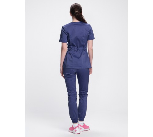 Костюм женский хирургический Модерн-004 (тк.Стрейч,120) MedLine, т.синий