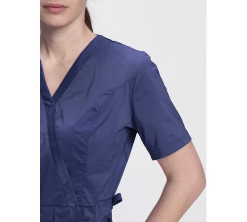 Костюм женский хирургический Модерн-004 (тк.Стрейч,120) MedLine, т.синий