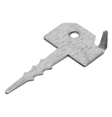 Крепление террасной доски Ключ (Кляммер) 2 мм, 60мм х 30 мм, цинк Сибртех
