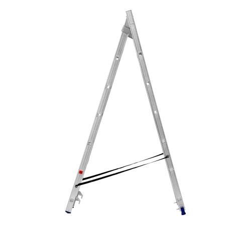 Лестница, 2 х 7 ступеней, алюминиевая, двухсекционная, Сибртех