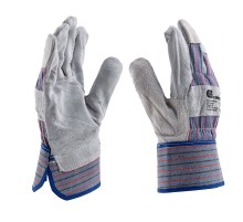 Перчатки спилковые комбинированные, размер XL, Сибртех
