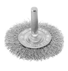 Щетка для дрели, 60 мм, плоская со шпилькой, витая проволока Сибртех