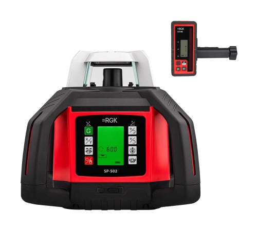 Комплект: ротационный нивелир RGK SP-502 + миллиметровый приёмник излучения RGK LD-88