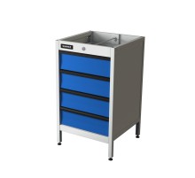 RUNTEC TS4-7035-5005 Тумба с 4-мя ящиками, синий (светло-серый)