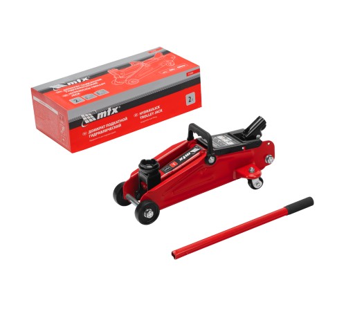 Домкрат гидравлический подкатной, 2 т, 140-340 мм MTX