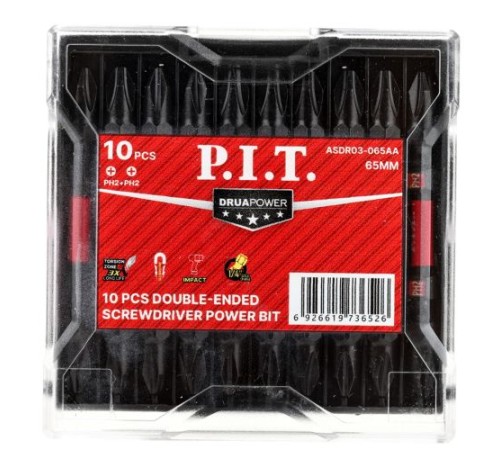 Бита ударная двусторонняя магнитная P.I.T. ASDR03-065AA