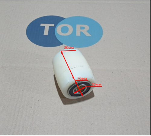 Колесо с подш., нейлон 70х80мм для тележки гидравлической Колесо с подш., нейлон 70х80мм для тележки гидравлической